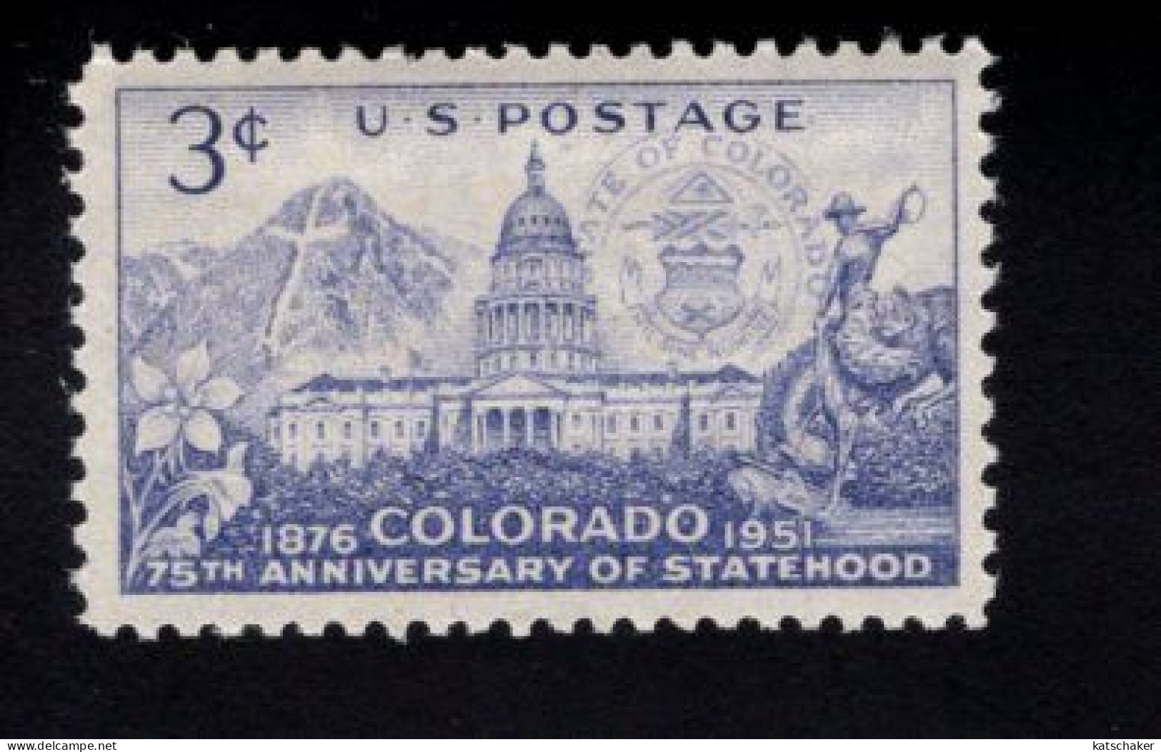 203699899 1951 SCOTT 1001 (XX) POSTFRIS MINT NEVER HINGED  - Colorado Statehood - Unused Stamps