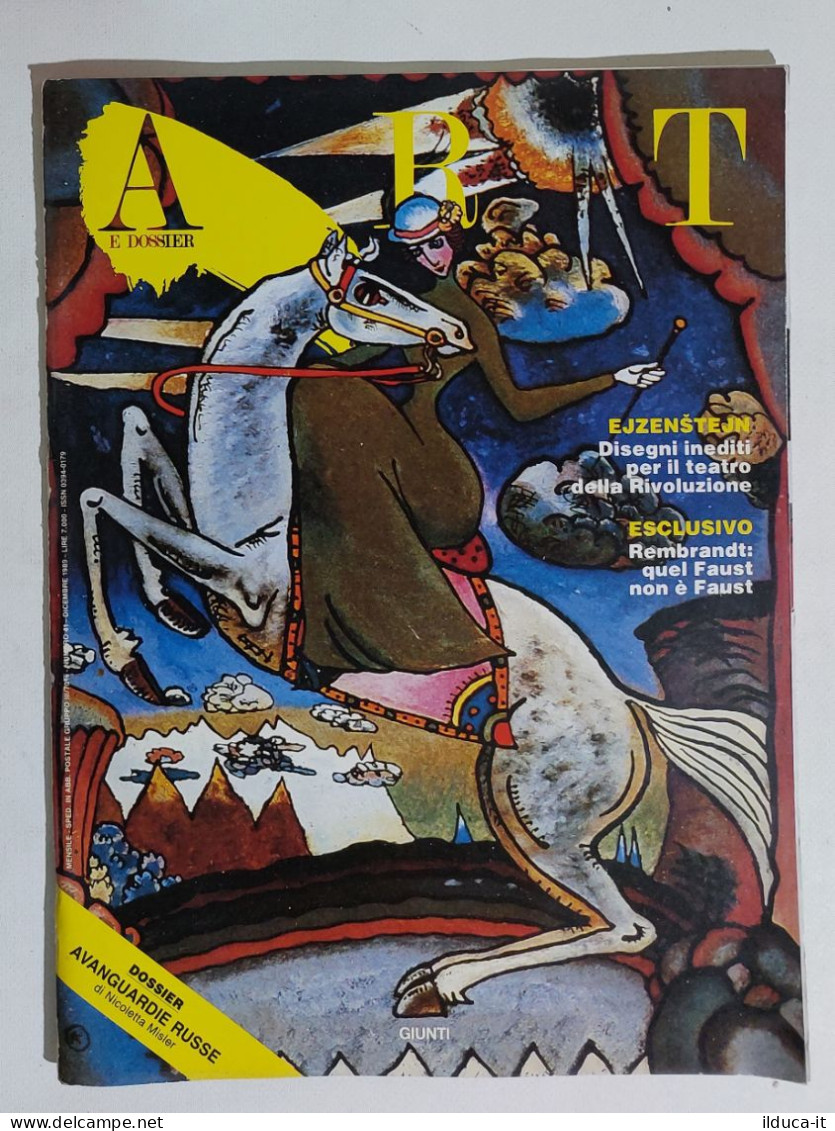 49314 ART E Dossier 1989 N. 41 - Ejzenstejn / Avanguardie Russe / Faust - Art, Design, Décoration