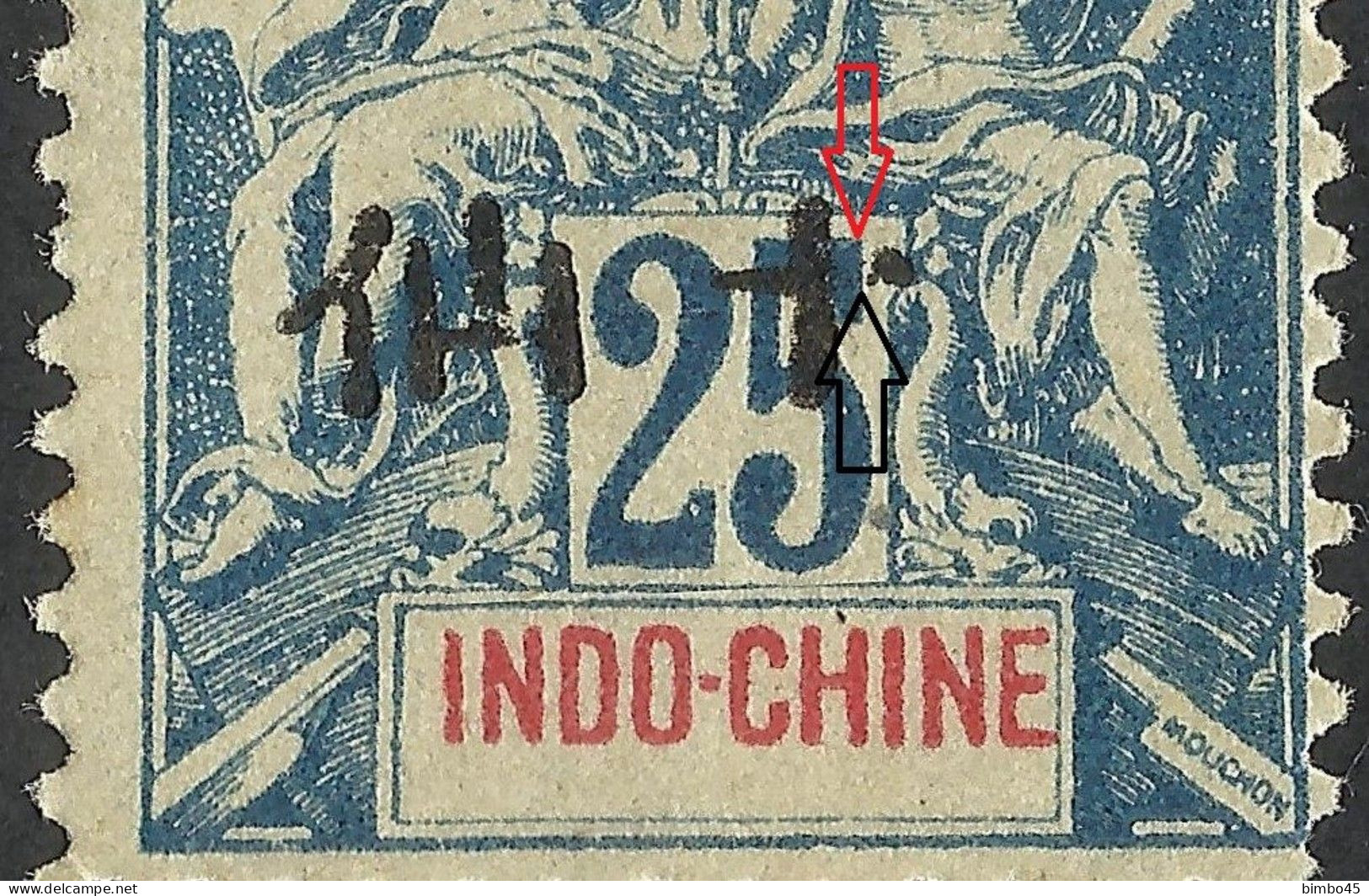 ERROR / VARIETY --INDO-CHINE FRANCAISE -FRANCE --OVERPRINT HOI HAO--1902--MNH - Forgery , Faux Fournier - Ongebruikt