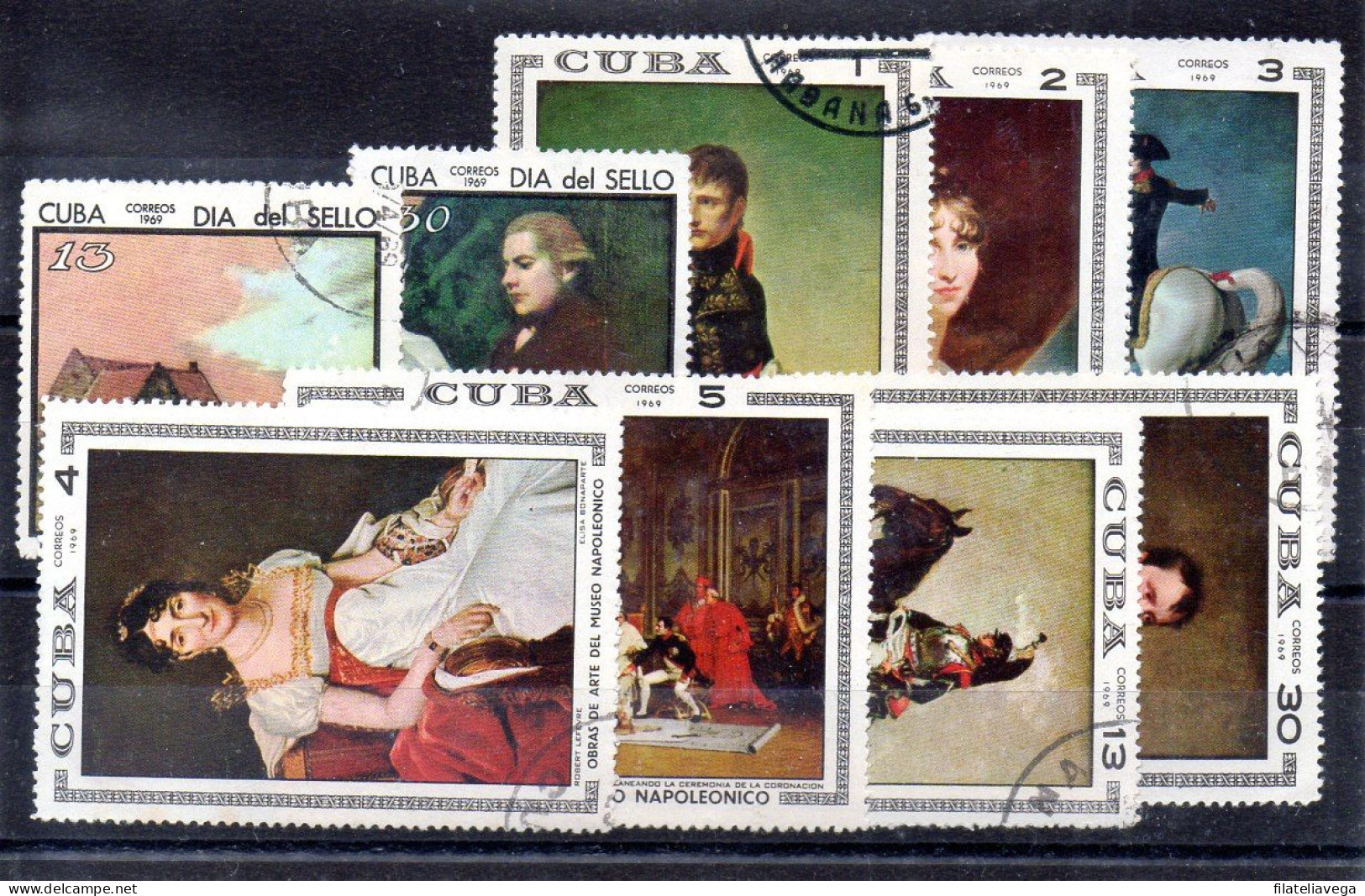 Cuba Series Nº Yvert 1272/73 + 1305/11 O PINTURA (PICTURE) - Used Stamps