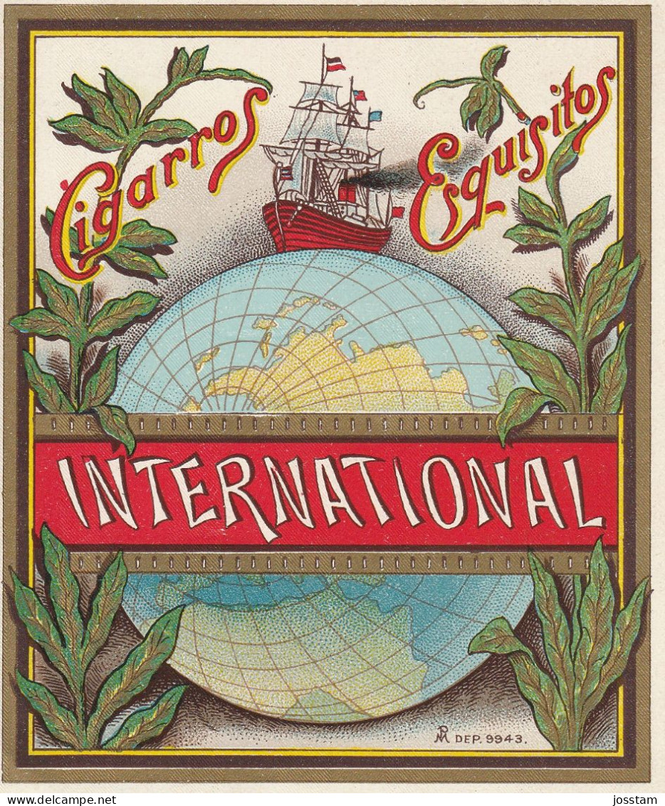 Cigar Label  No 1859  Cigar Box Label ,etiketten ,  Sigarenbanden  ,  Vitolas , - Etiquetas