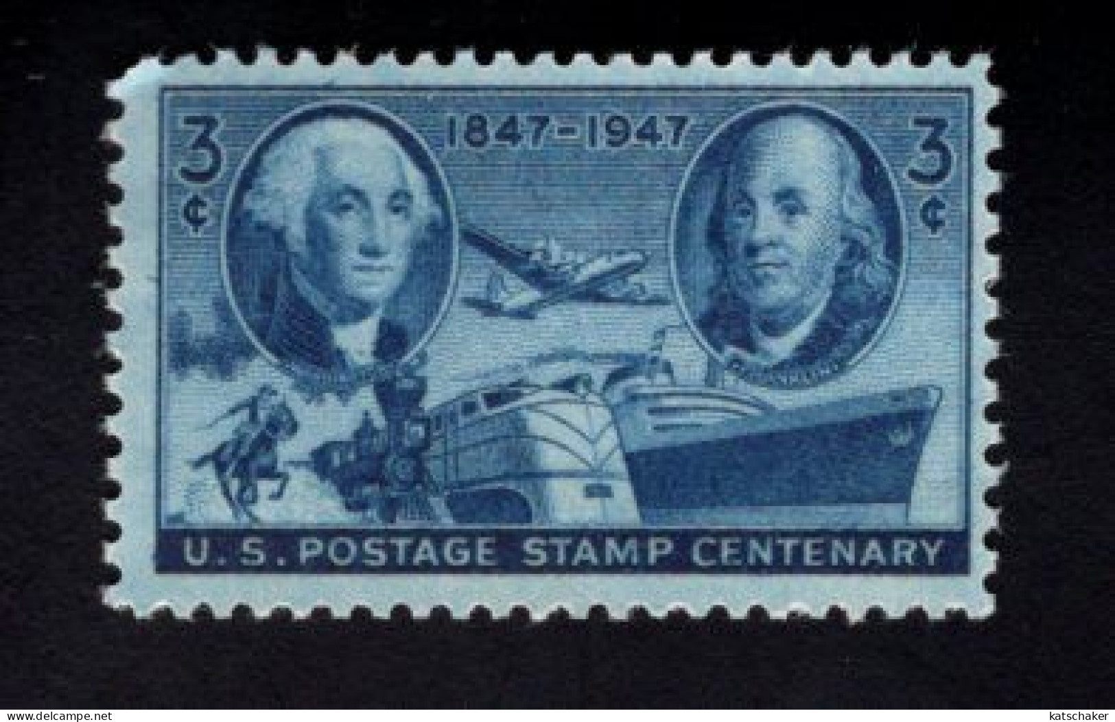 203702817 1947 SCOTT 947 (XX) POSTFRIS MINT NEVER HINGED - Postage Stamp Centenary SHIP TRAIN AIRPLANE - Nuevos