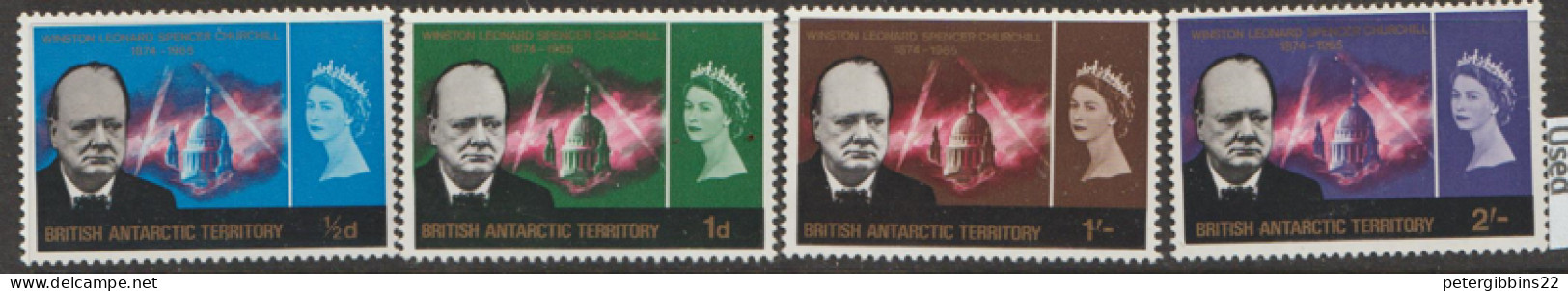 British  Antarctic Territories  1966 SG 16-9  Churchill     Lightly Mounted Mint - Ongebruikt