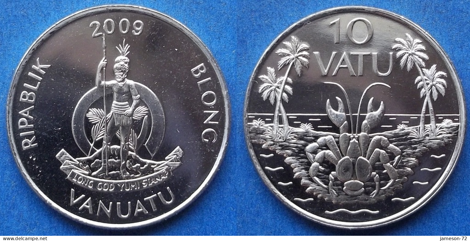 VANUATU - 10 Vatu 2009 "Crab" KM# 6 Independent Republic (1980) - Edelweiss Coins - Vanuatu