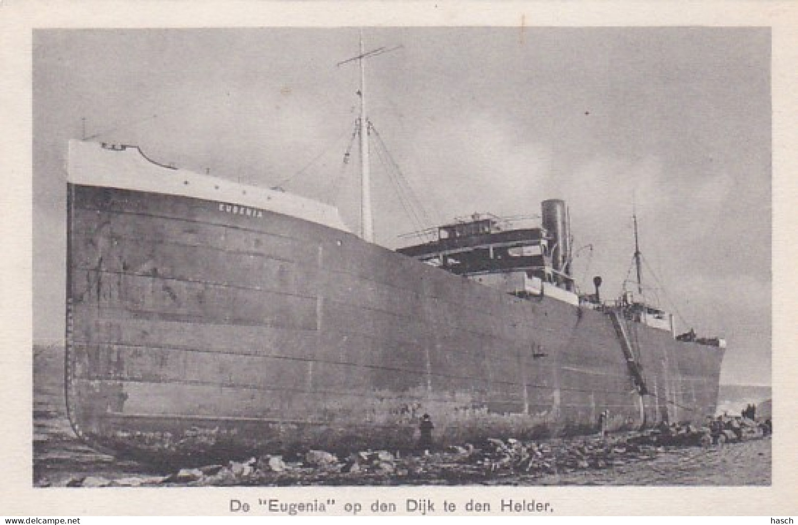 483718Den Helder, De ‘’Eugenia’’ Op Den Dijk Te Den Helder.(Storm November 1928.) - Den Helder