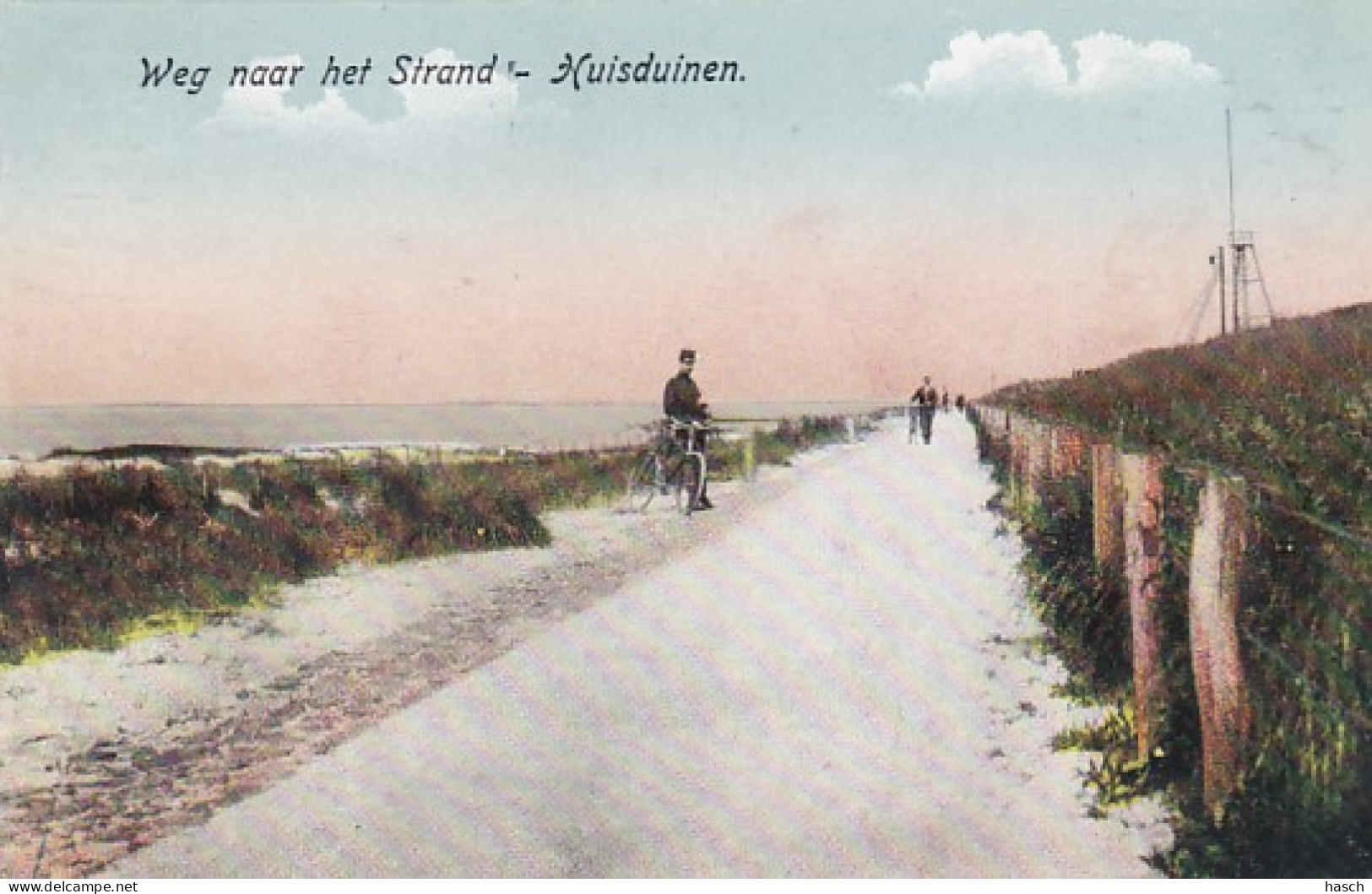 483733Den Helder, Weg Naar Het Strand Huisduinen. 1918.  - Den Helder