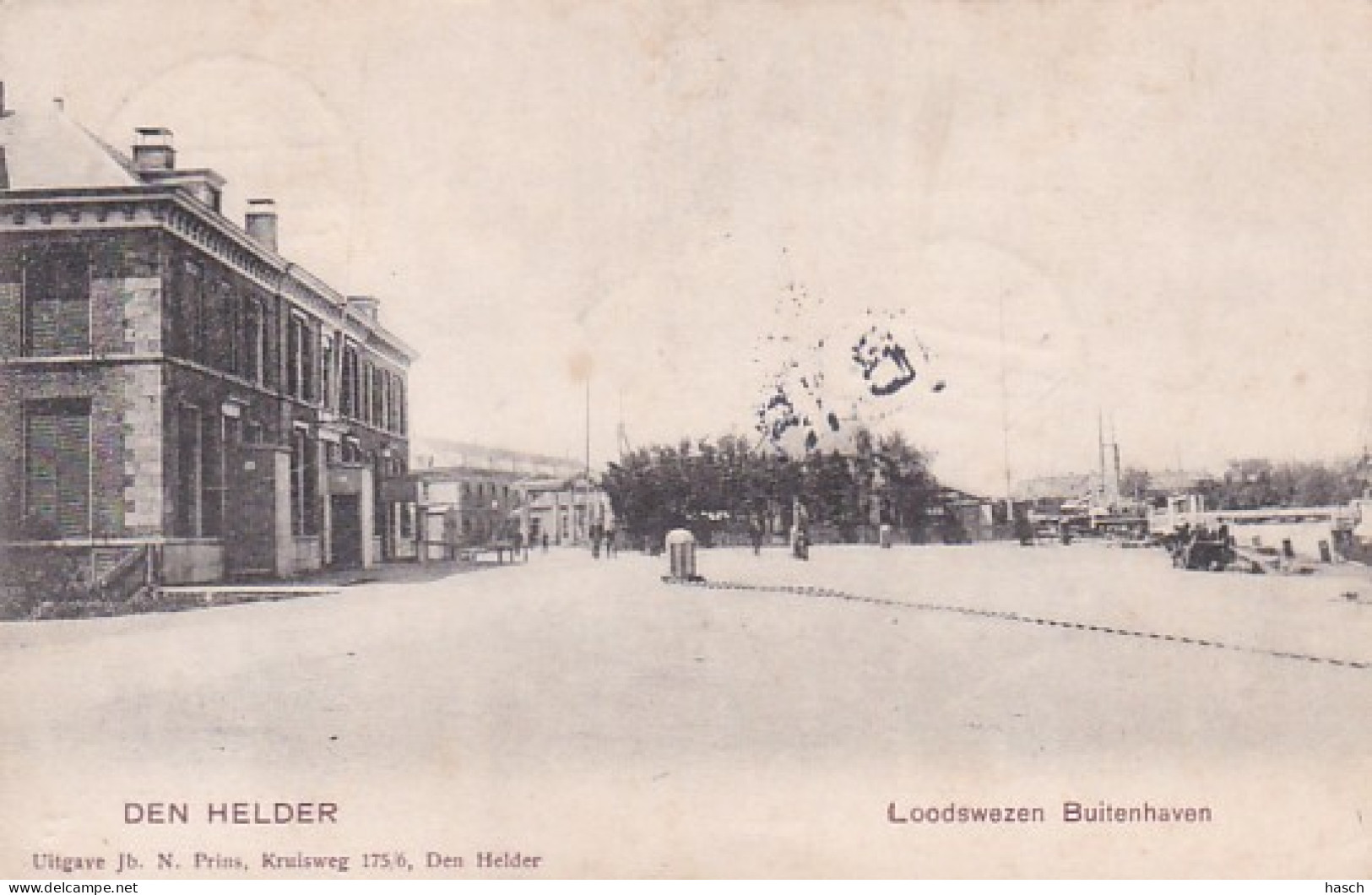 483746Den Helder, Loodswezen Buitenhaven. (poststempel 1910) - Den Helder