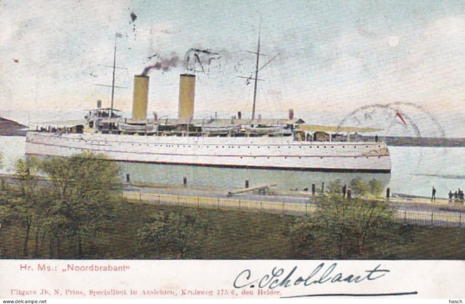 483784Den Helder, Hr. Ms. ,,Noordbrabant’’(poststempel HELDER 1904) - Den Helder