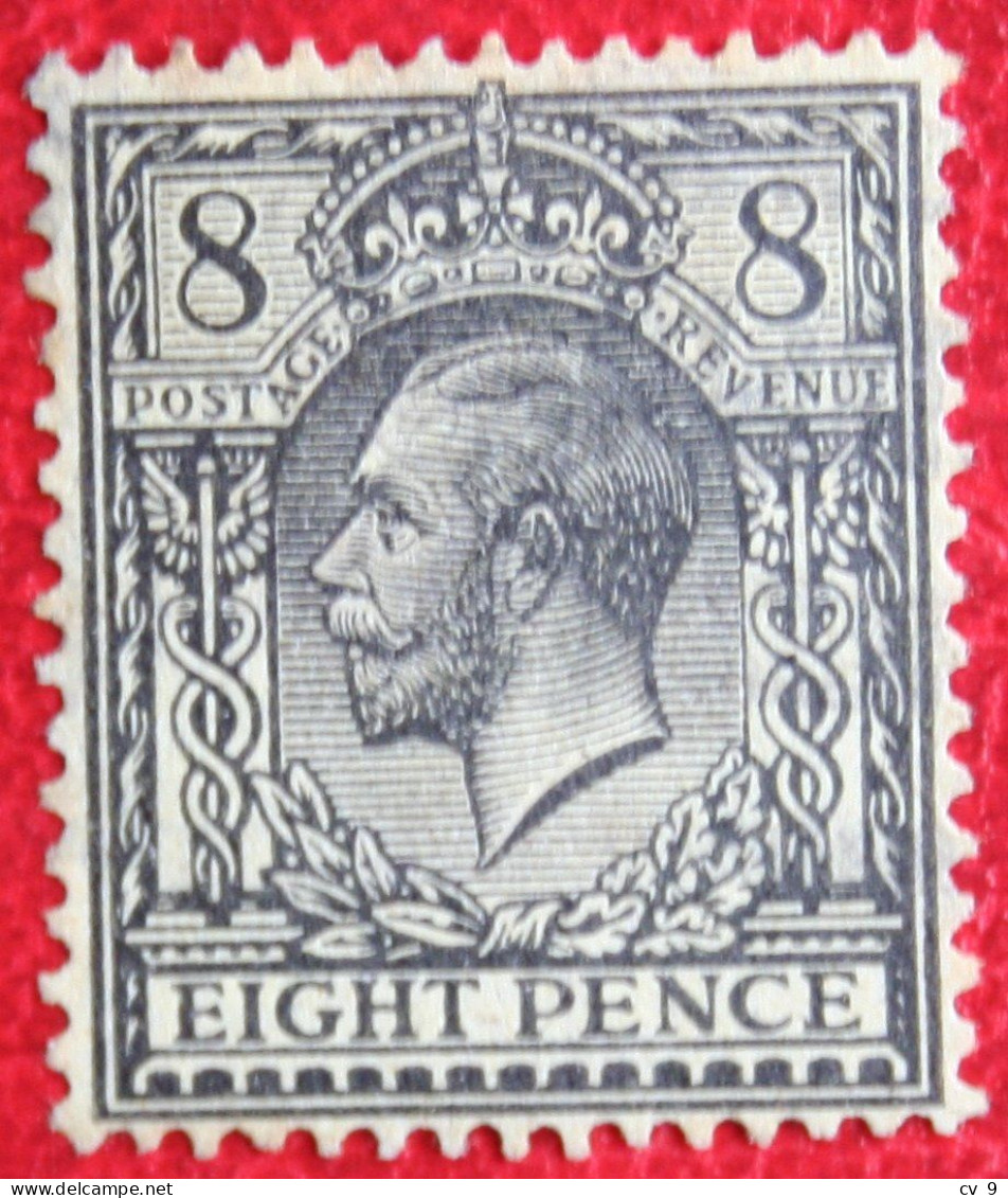 8 Eight Pence King George V WM = GvR (Mi 137) 1912 1913 Ongebruikt MH ENGLAND GRANDE-BRETAGNE GB GREAT BRITAIN - Unused Stamps