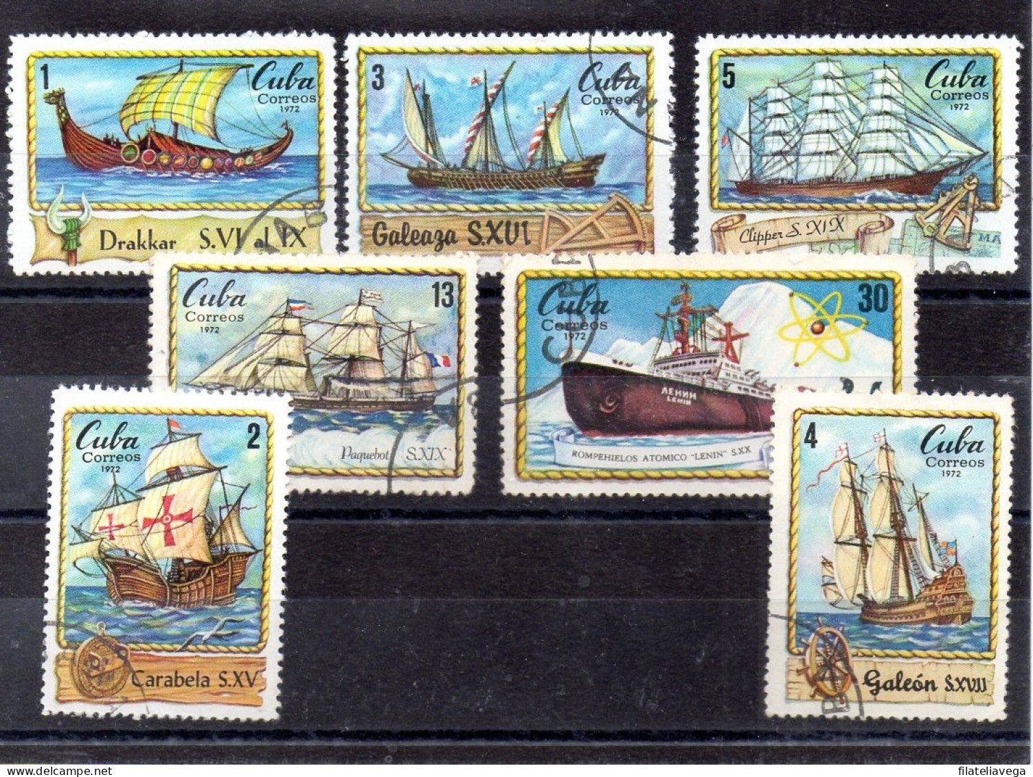 Cuba Serie Nº Yvert 1623/24 O BARCOS (SHIPS) - Gebraucht