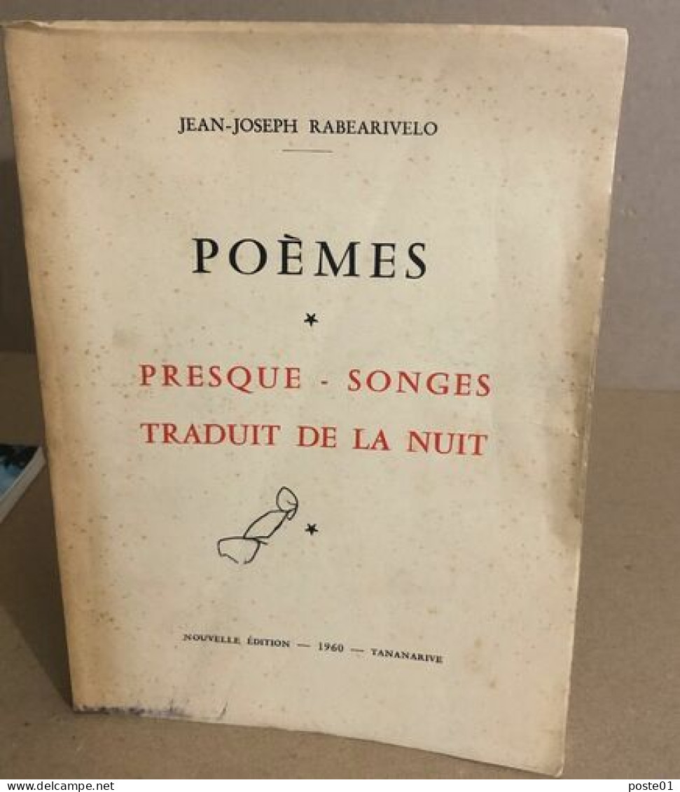 Poemes * / Presque-songes-traduit De La Nuit - Autres & Non Classés