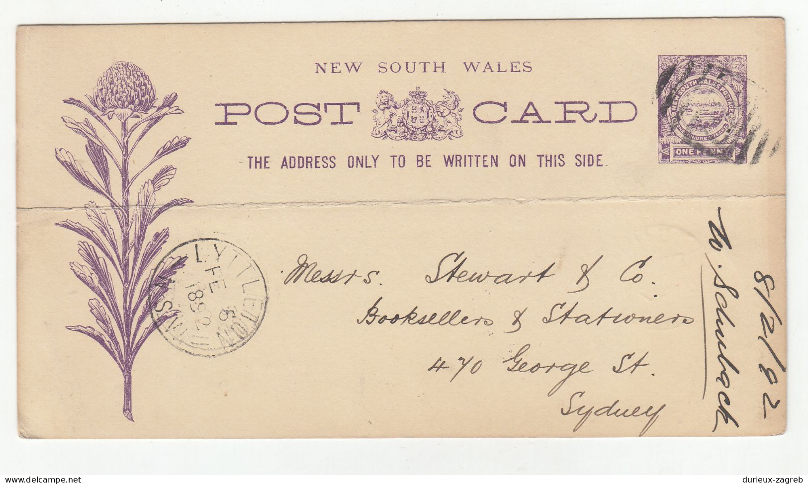 NSW Illustrated Postal Stationery Postcard Posted 1892 Lyttleton & Mogilla Postmarks B231120 - Cartas & Documentos