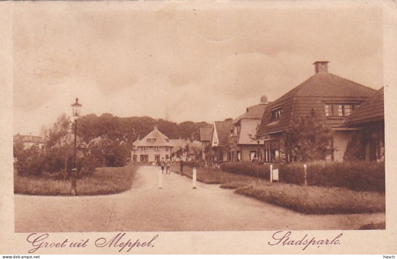 484283Meppel, Stadspark. 1928. (zie Hoeken) - Meppel