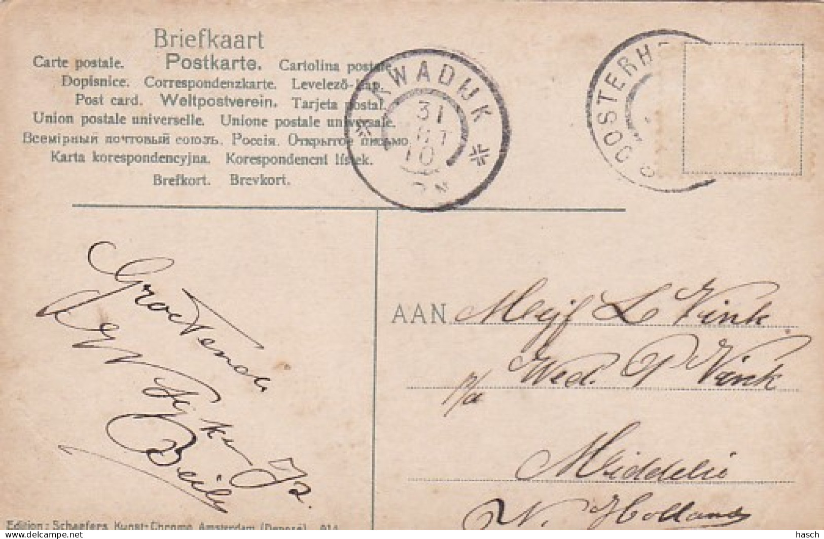 4842203Sassenheim, Hyacinthenvelden Met Villa Sonnevonk. 1910.(zie Hoeken En Randen) - Sassenheim