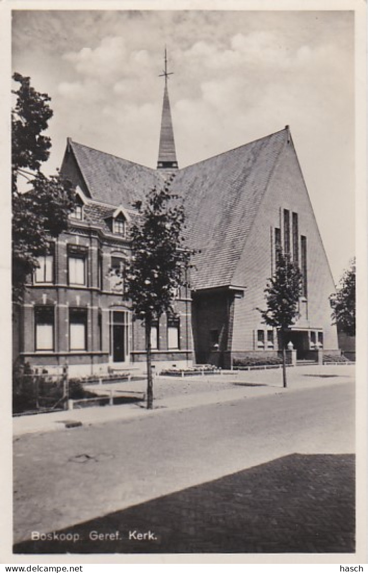 4842239Boskoop, Geref. Kerk. 1937.(zie Achterkant) - Boskoop