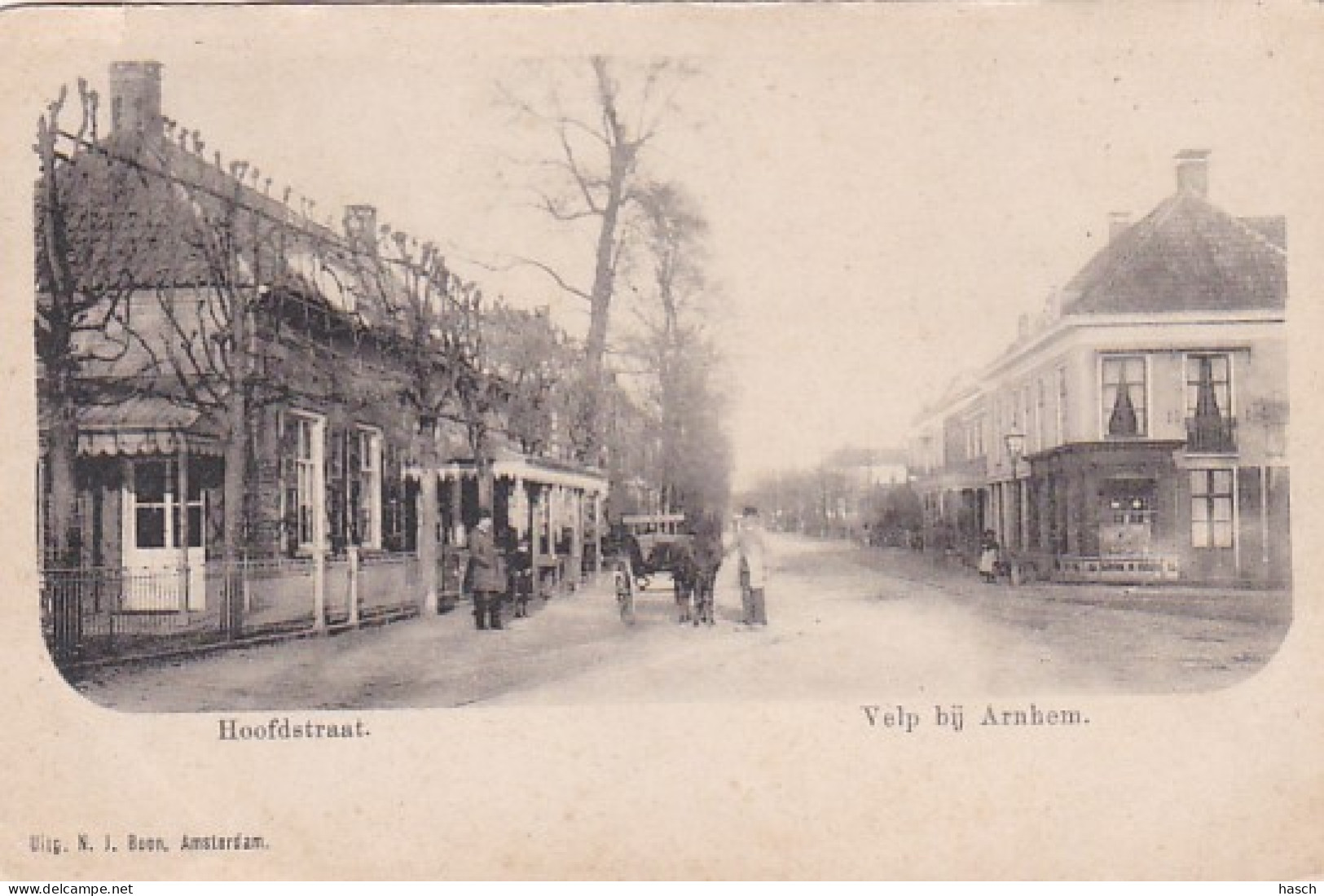 4842261Velp, Hoofdstraat. Rond 1900. (rechtsboven Een Heel Klein Scheurtje) - Velp / Rozendaal