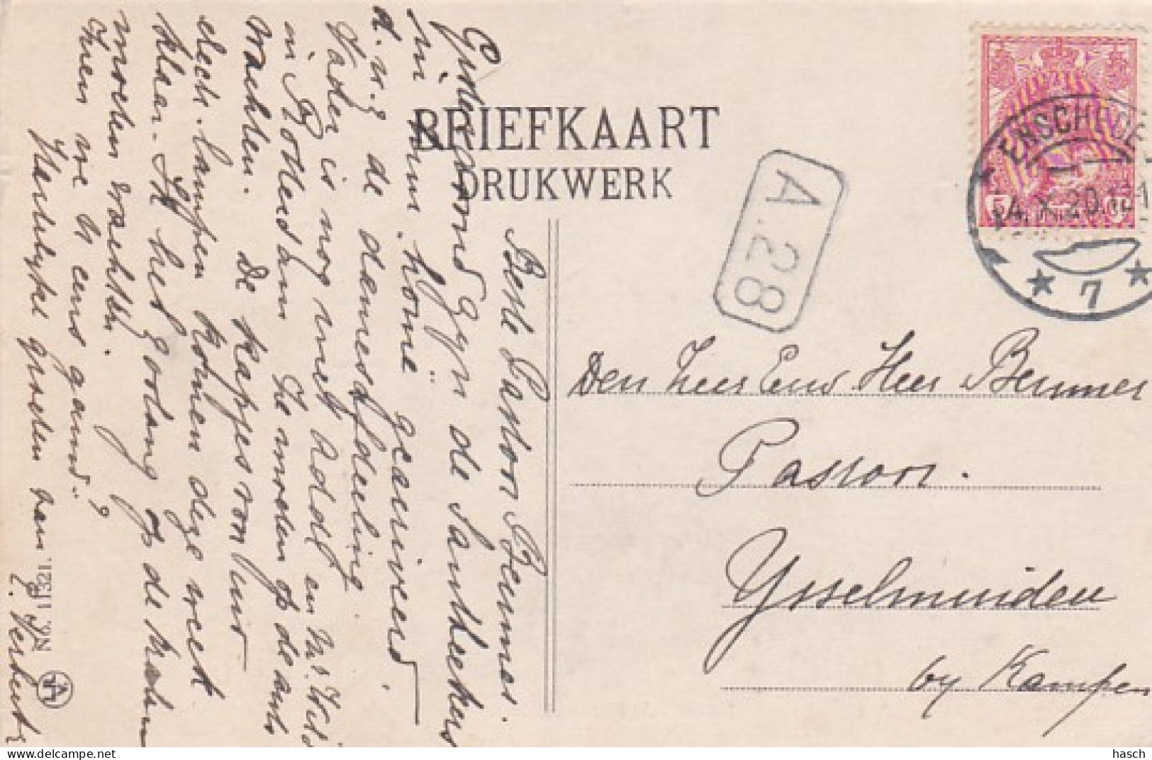 4842290Enschede, De Ruiterplein. 1920. (zie Hoeken) - Enschede