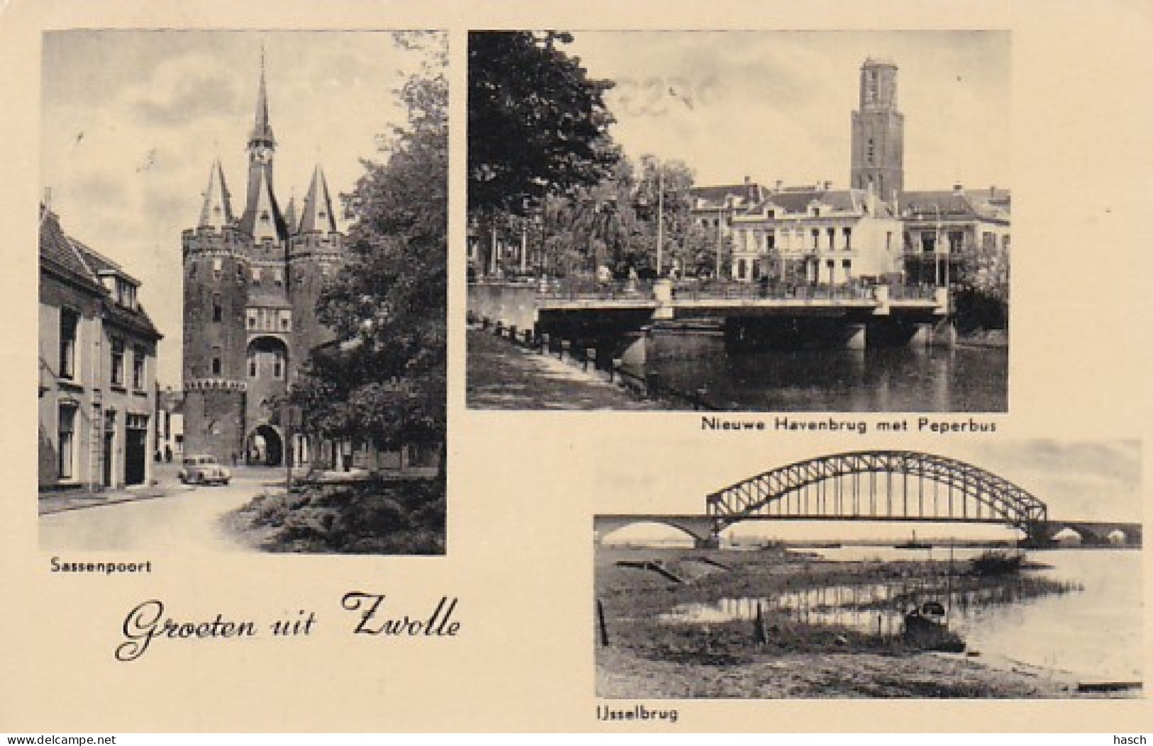 4842443Zwolle, Groeten Uit Zwolle. 1952. (kleine Vouwen In De Hoeken) - Zwolle