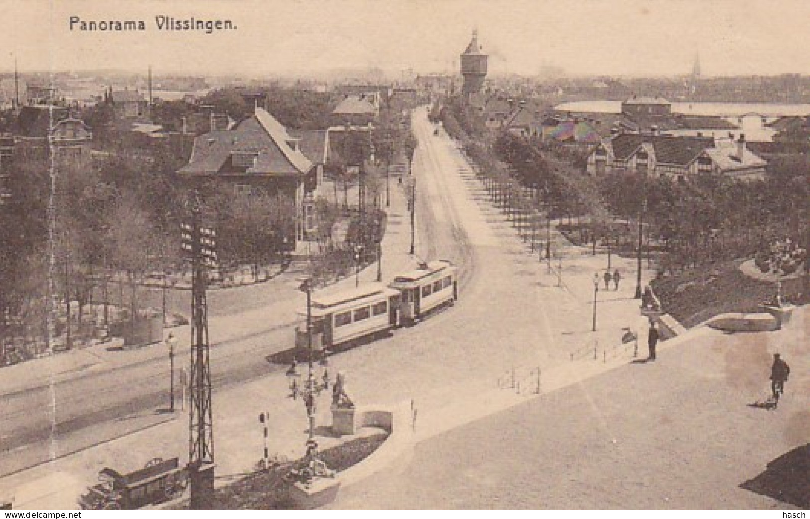 4842557Vlissingen, Panorama. 1913. (vouw Linkerkant) - Vlissingen