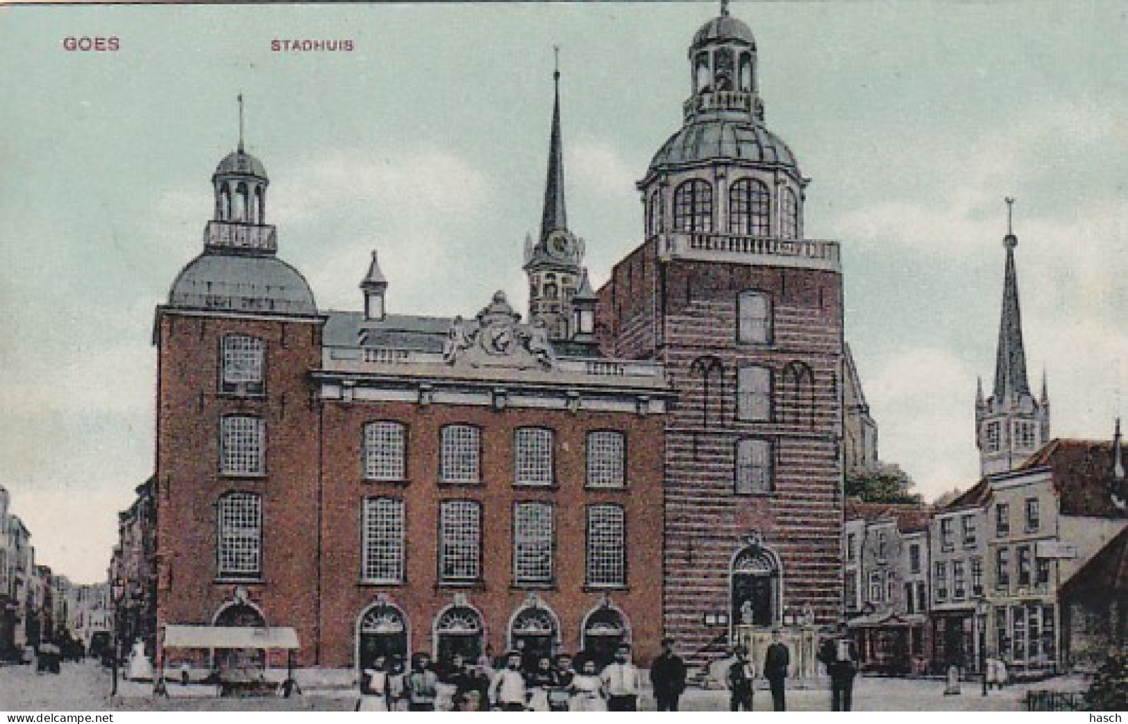 4842594Goes, Stadhuis. (poststempel 1909) - Goes