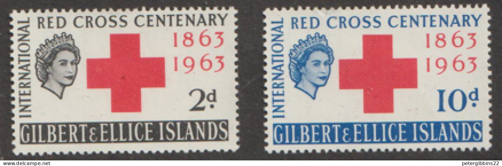 Gilbert And Ellice  Islands  1963  SG 80-1  Red Cross  Lightly Mounted Mint - Islas Gilbert Y Ellice (...-1979)