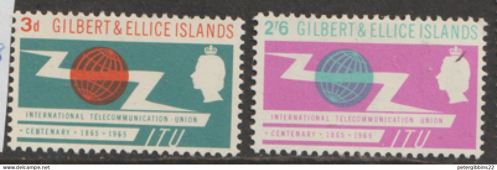 Gilbert And Ellice  Islands  1965  SG 87-8  I T U   Lightly Mounted Mint - Gilbert & Ellice Islands (...-1979)