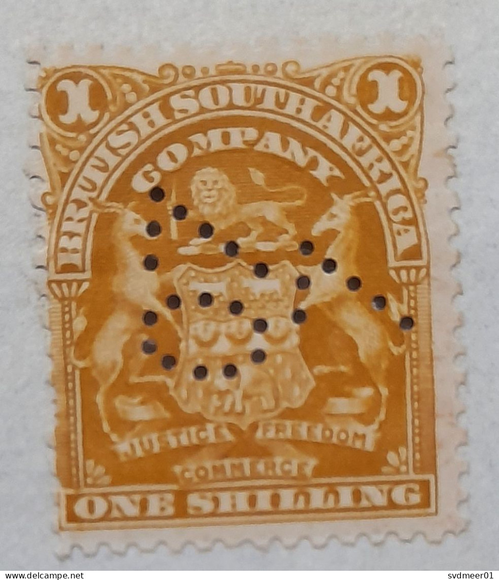 British South Africa Company: Legal Document, 1907, 1 Tax Revenue Stamp, Land Transfer, Rare (minor Damage, Fold) - Altri & Non Classificati