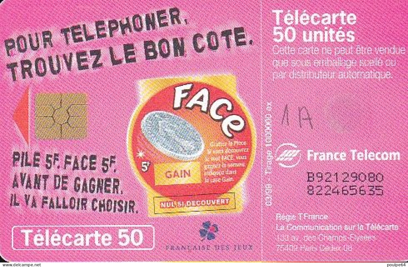 F965  03/1999 - PILE OU FACE - 50 GEM1A - 1999