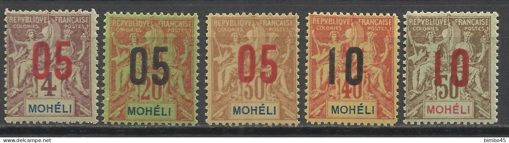 MOHELI COLONIES FRANCAISE --ALLEGORIE --1912 -- MNH / MLH - Forgery , Faux Fournier - Ongebruikt