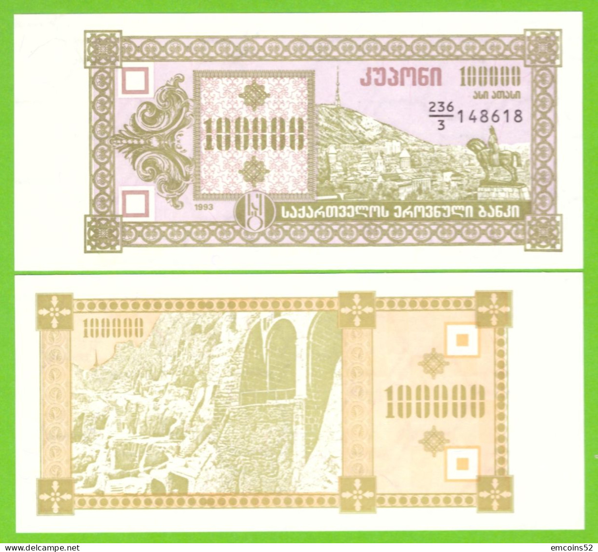 GEORGIA 100000 KUPONI 1993 P-42 UNC - Georgien