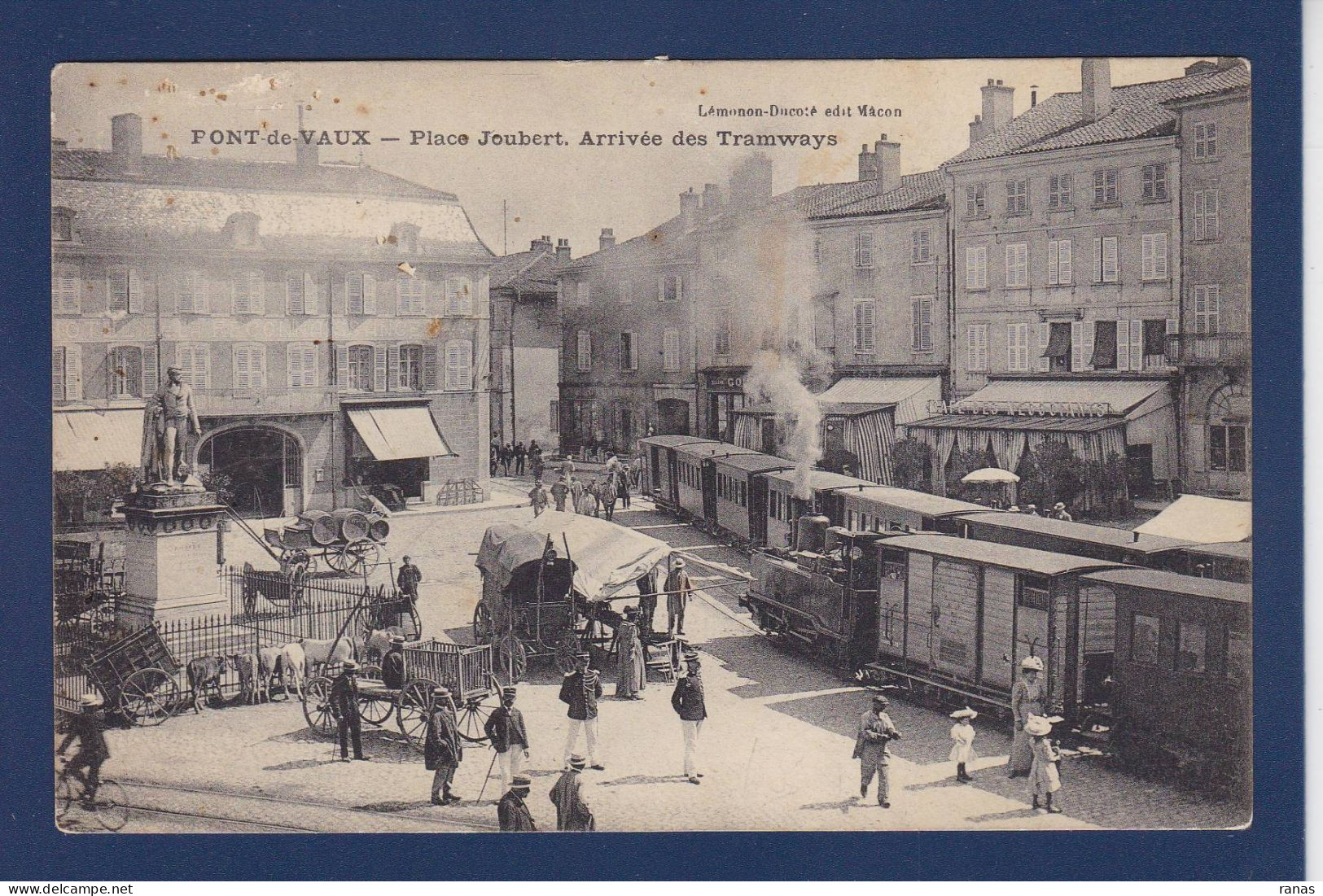 CPA [01] Ain > Pont-de-Vaux Gare Train Station Tramway écrite - Pont-de-Vaux