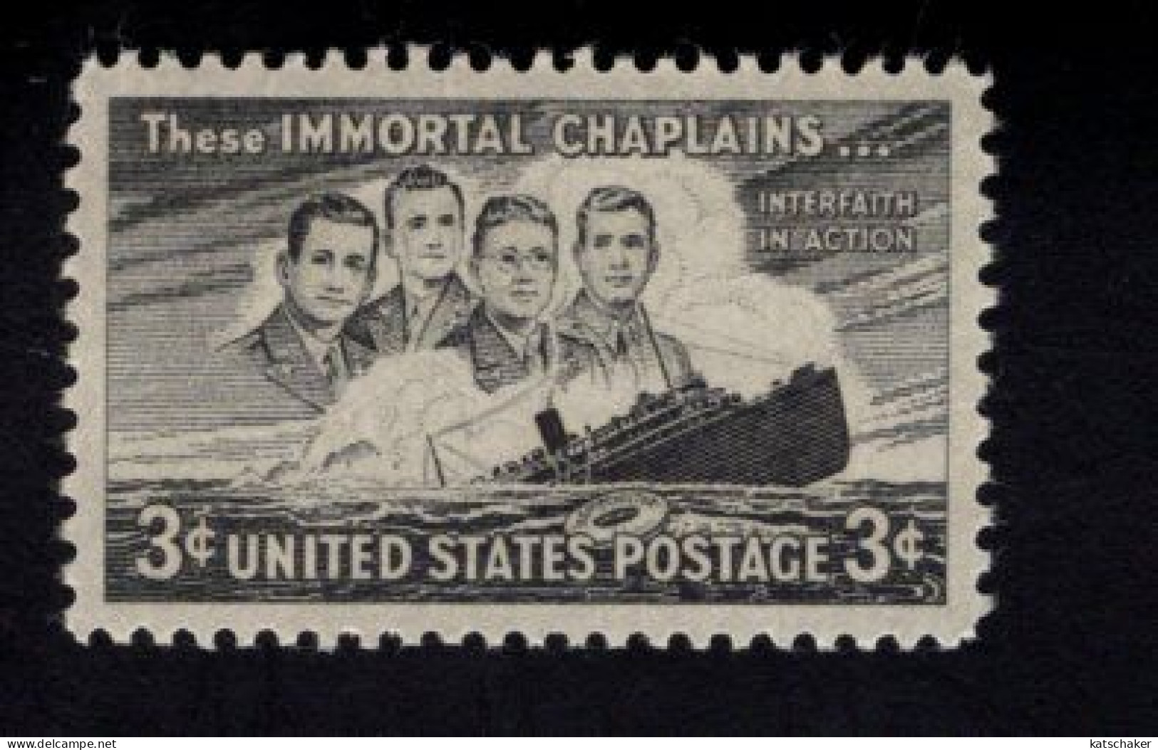 203706146 1948 SCOTT 956 (XX) POSTFRIS MINT NEVER HINGED  - Four Chaplains - Neufs