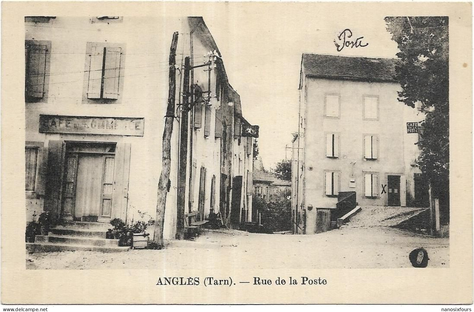 D 81. ANGLES.  RUE DE LA POSTE.  CARTE ECRITE - Angles