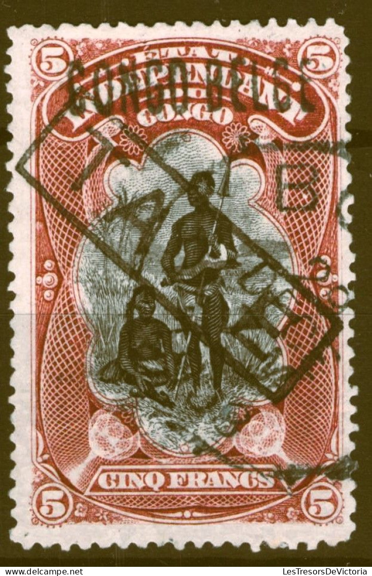 Timbre - Congo Belge - 1909 - COB TX 15 Obl - Surcharge Locale - Cote 175 - Oblitérés