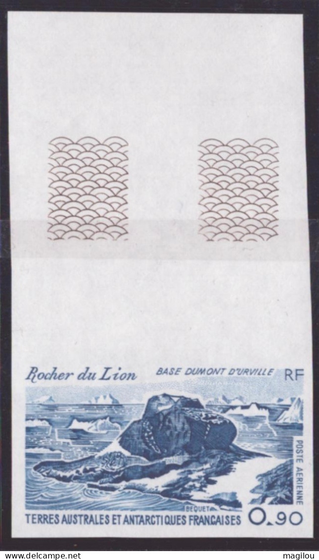 Essai De Couleur Taaf/fsat Base Dumont D’urville Rocher Du Lion Yvert PA 57 MNH ** - Imperforates, Proofs & Errors