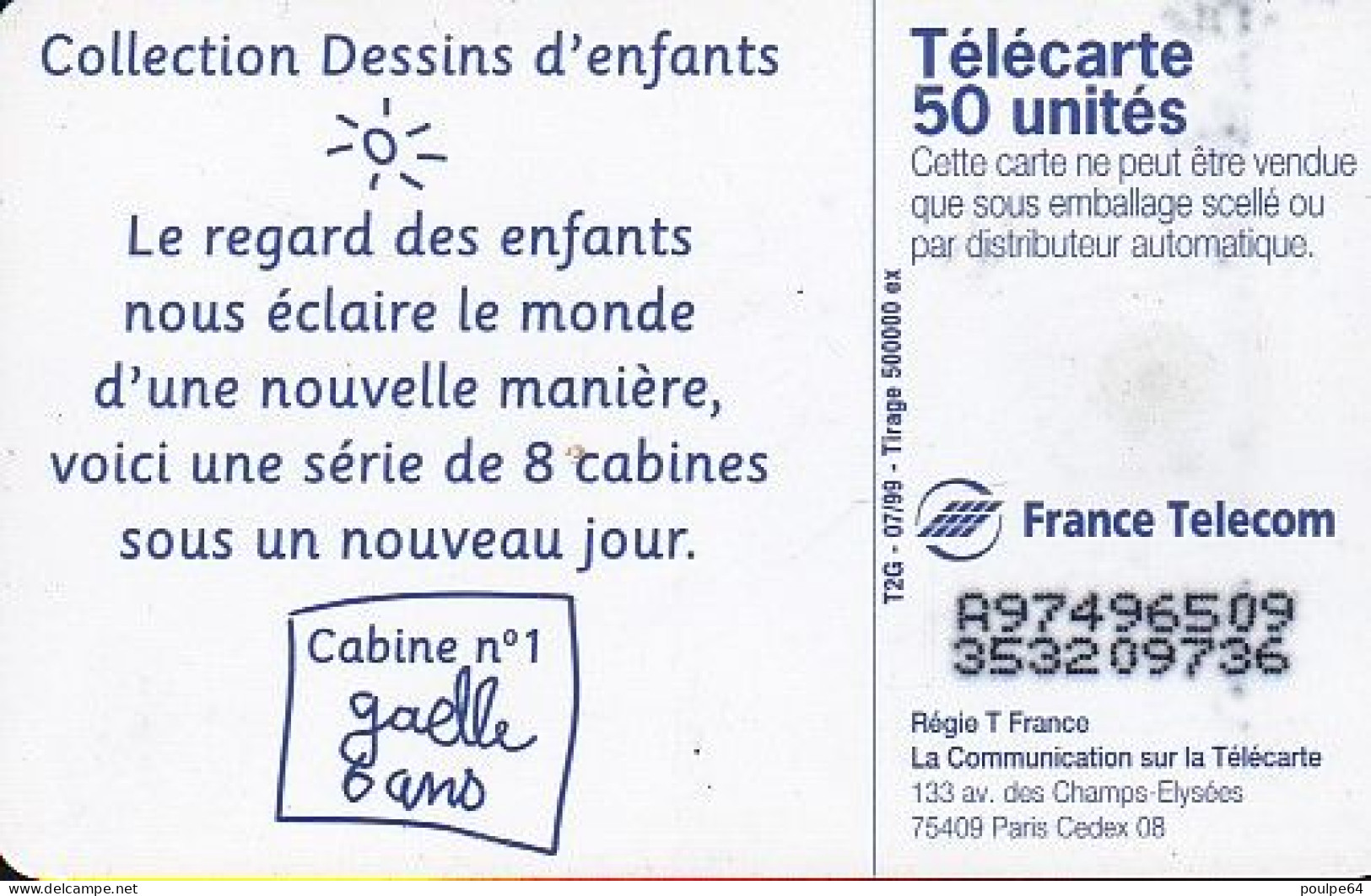 F980A  07/1999 - CABINE GAËLE - 50 SO3 - 1999