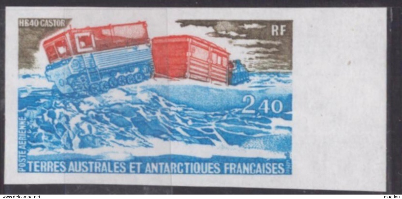 Essai De Couleur Multicolore Taaf/fsat Véhicule Du Raid Castor  Yvert PA 62 MNH ** - Sin Dentar, Pruebas De Impresión Y Variedades