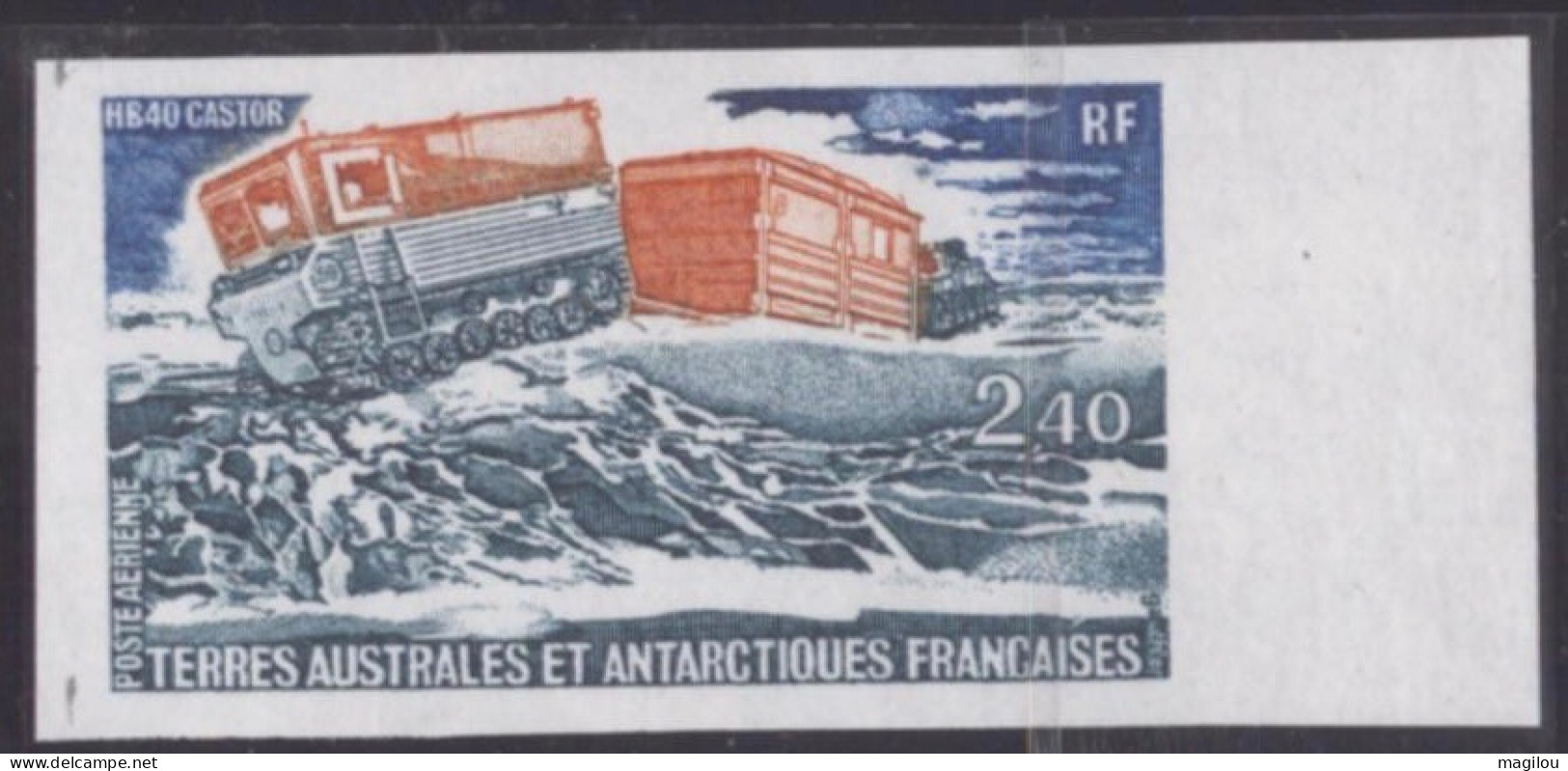 Essai De Couleur Multicolore Taaf/fsat Véhicule Du Raid Castor  Yvert PA 62 MNH **2 - Imperforates, Proofs & Errors