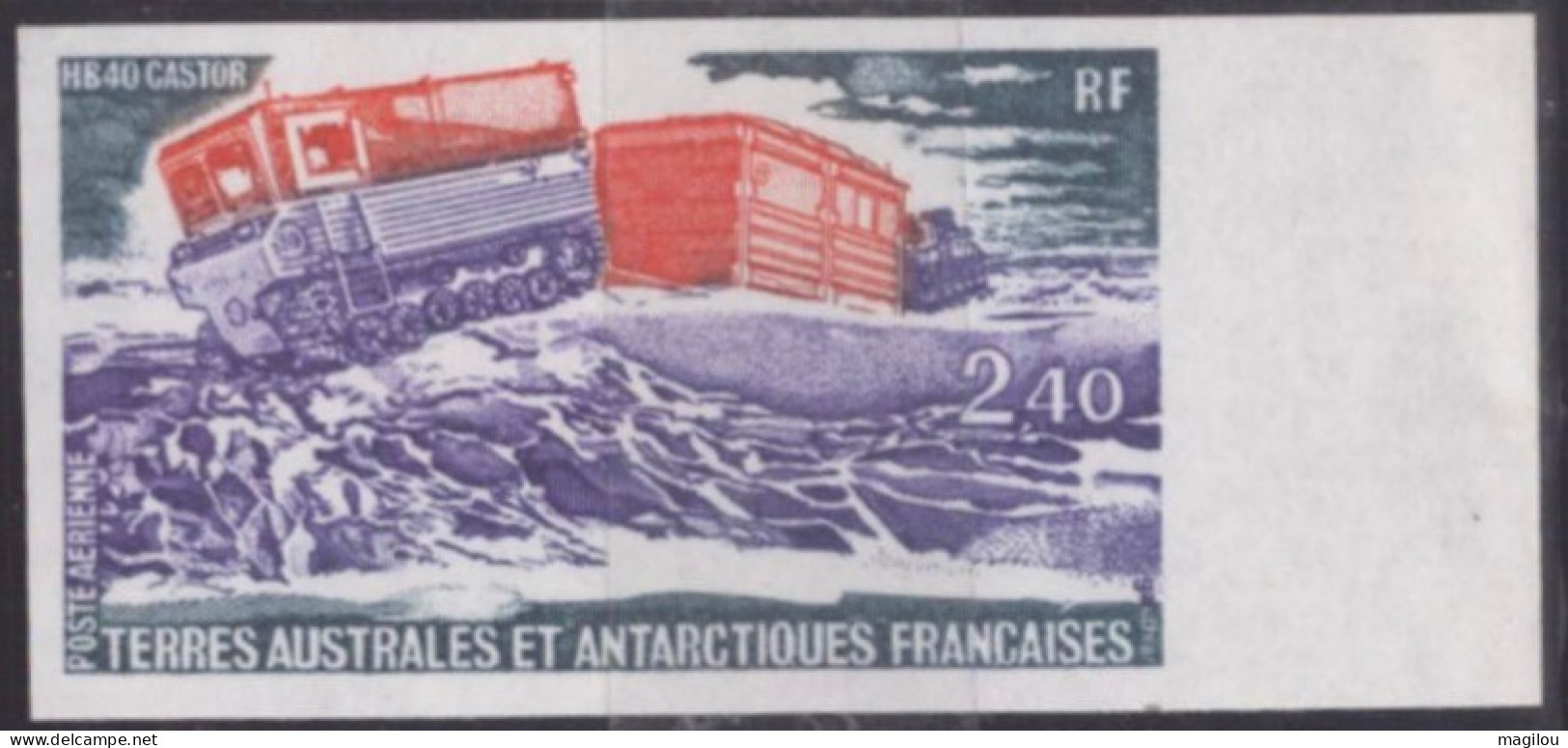 Essai De Couleur Multicolore Taaf/fsat Véhicule Du Raid Castor  Yvert PA 62 MNH **5 - Imperforates, Proofs & Errors