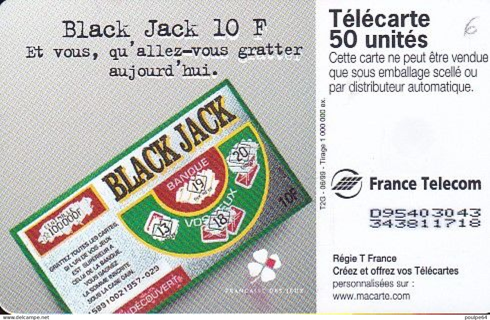 F982  06/1999 - BLACK JACK - 50 OB2 - 1999