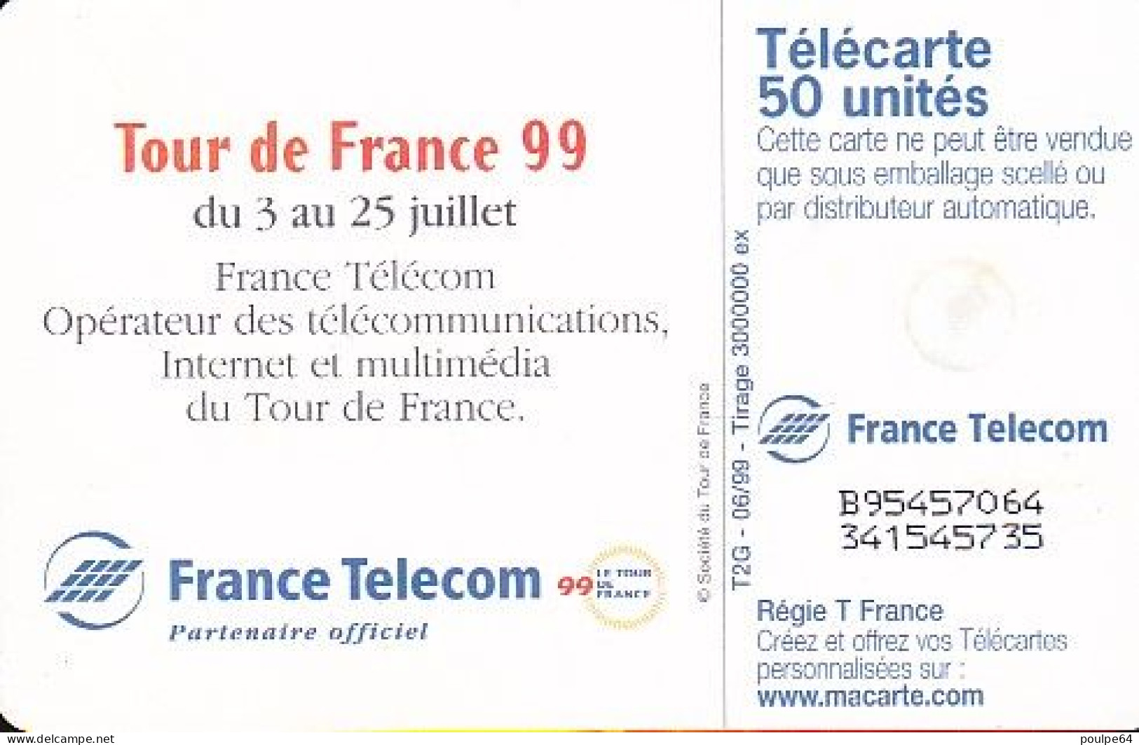 F983  06/1999 - TOUR DE FRANCE 99 - 50 GEM2 - 1999
