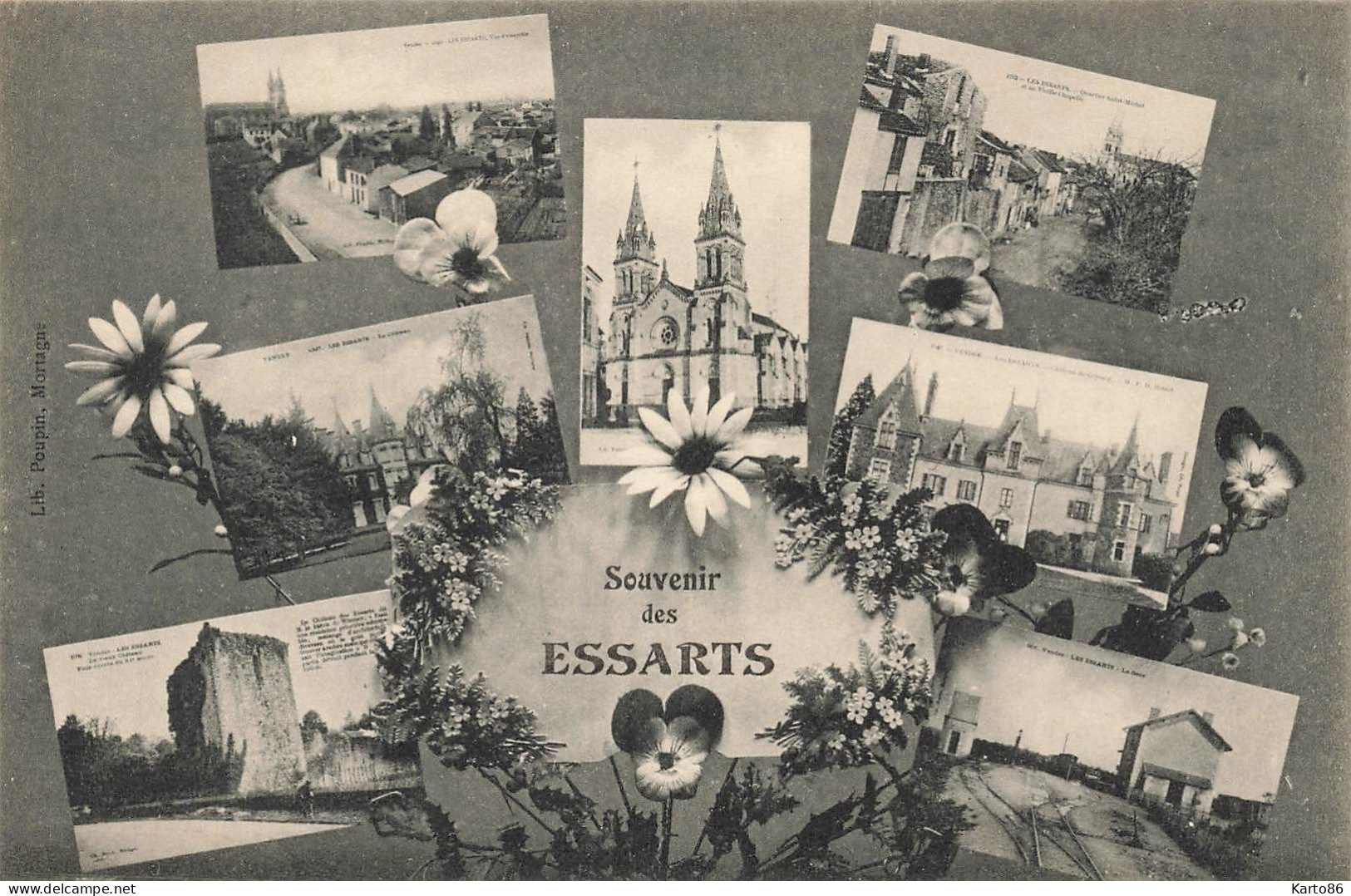 Les Essarts * Souvenir De La Commune * Cpa 7 Vues - Les Essarts