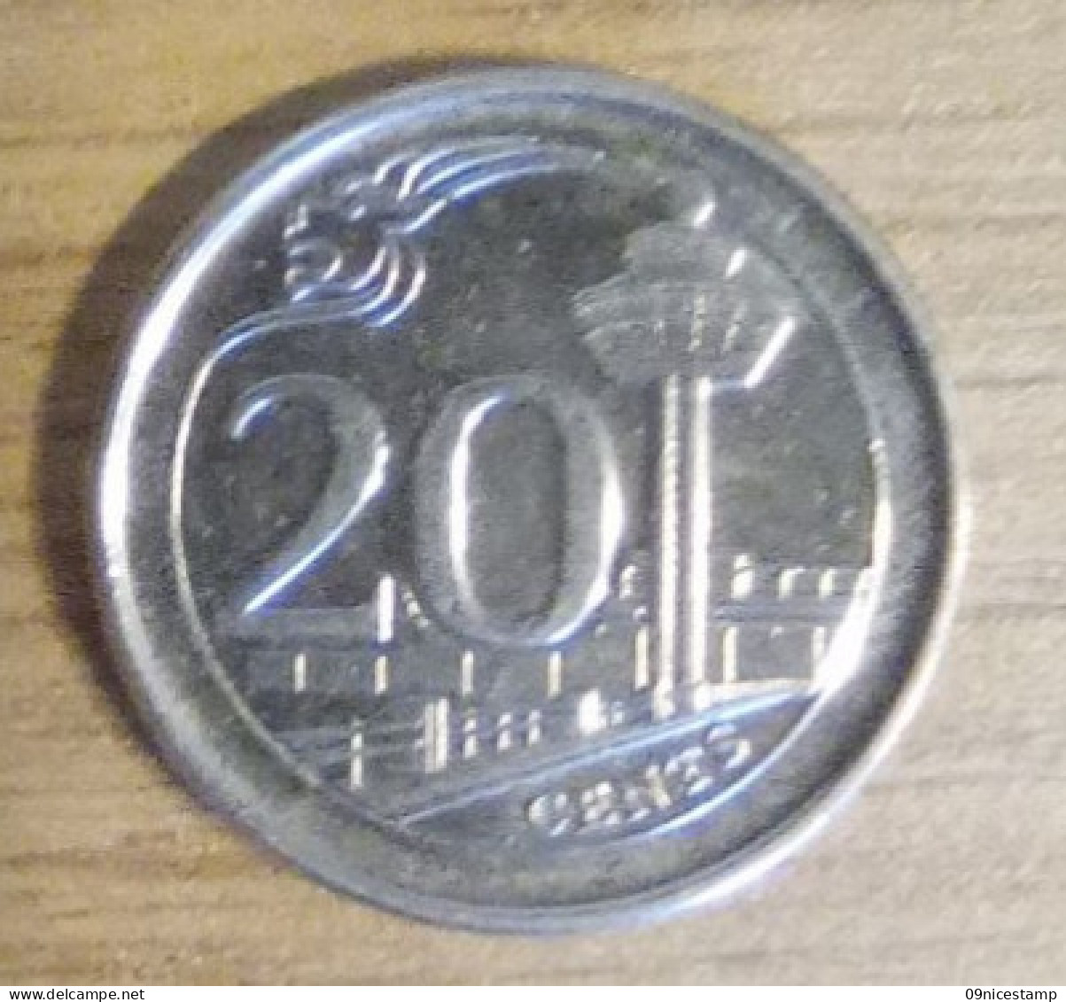 Singapur, Year 2014, Used; 20 Cents - Singapour