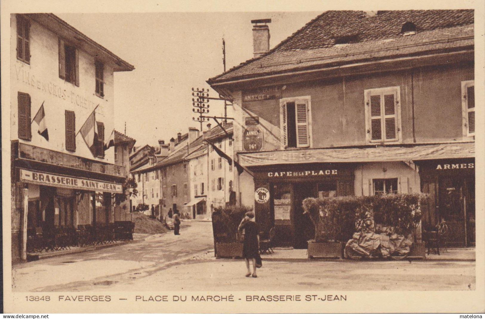 74 - HAUTE SAVOIE FAVERGES PLACE DU MARCHE BRASSERIE ST - JEAN - Faverges