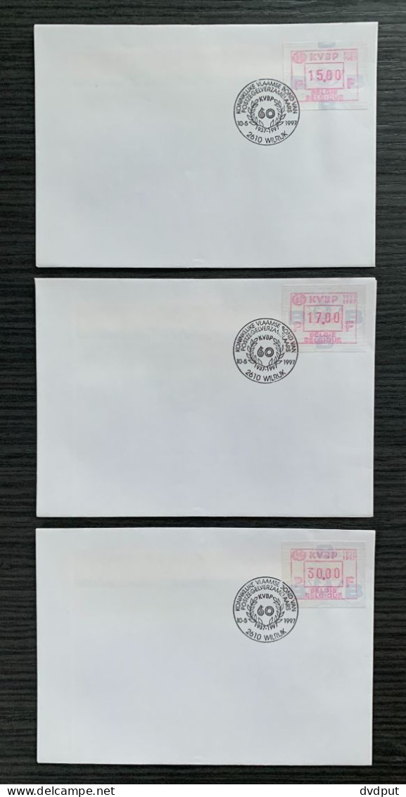 België, 1997, ATM93, 1e Dag Stempel, Set 15-17-30, OBP 35€ - Lettres & Documents