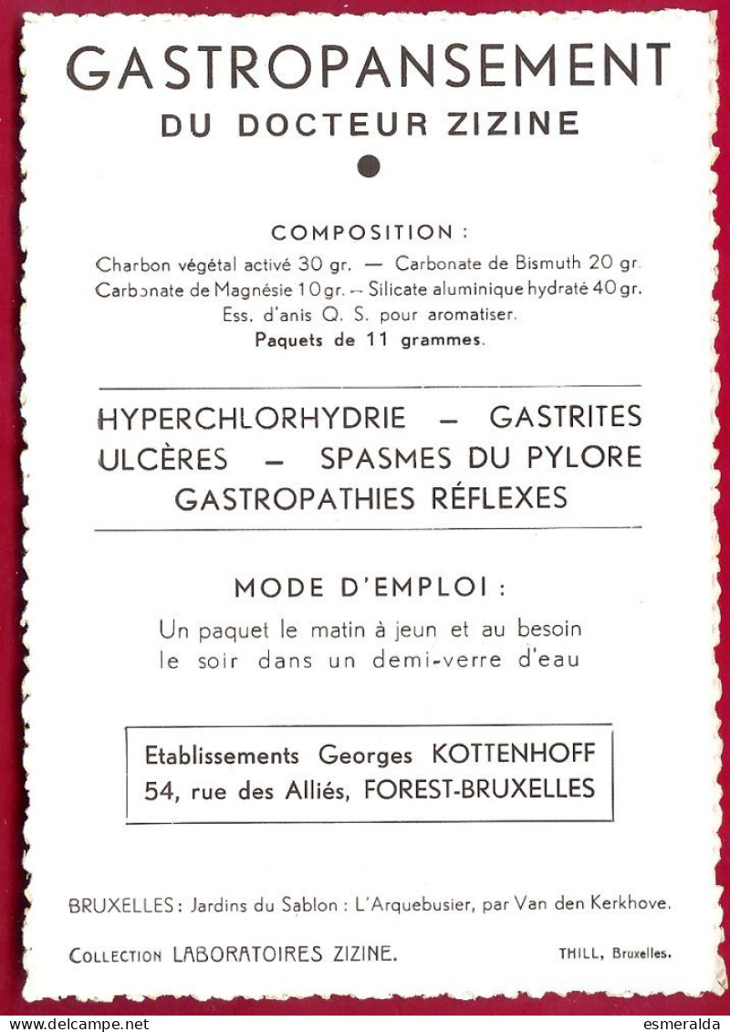 (MIG)  Collection Laboratoires Zizine. Ern.Thill- Bruxelles,Jardins Du Sablon,L'Arquebusier,par Van Den Kerkhove - Sammlungen