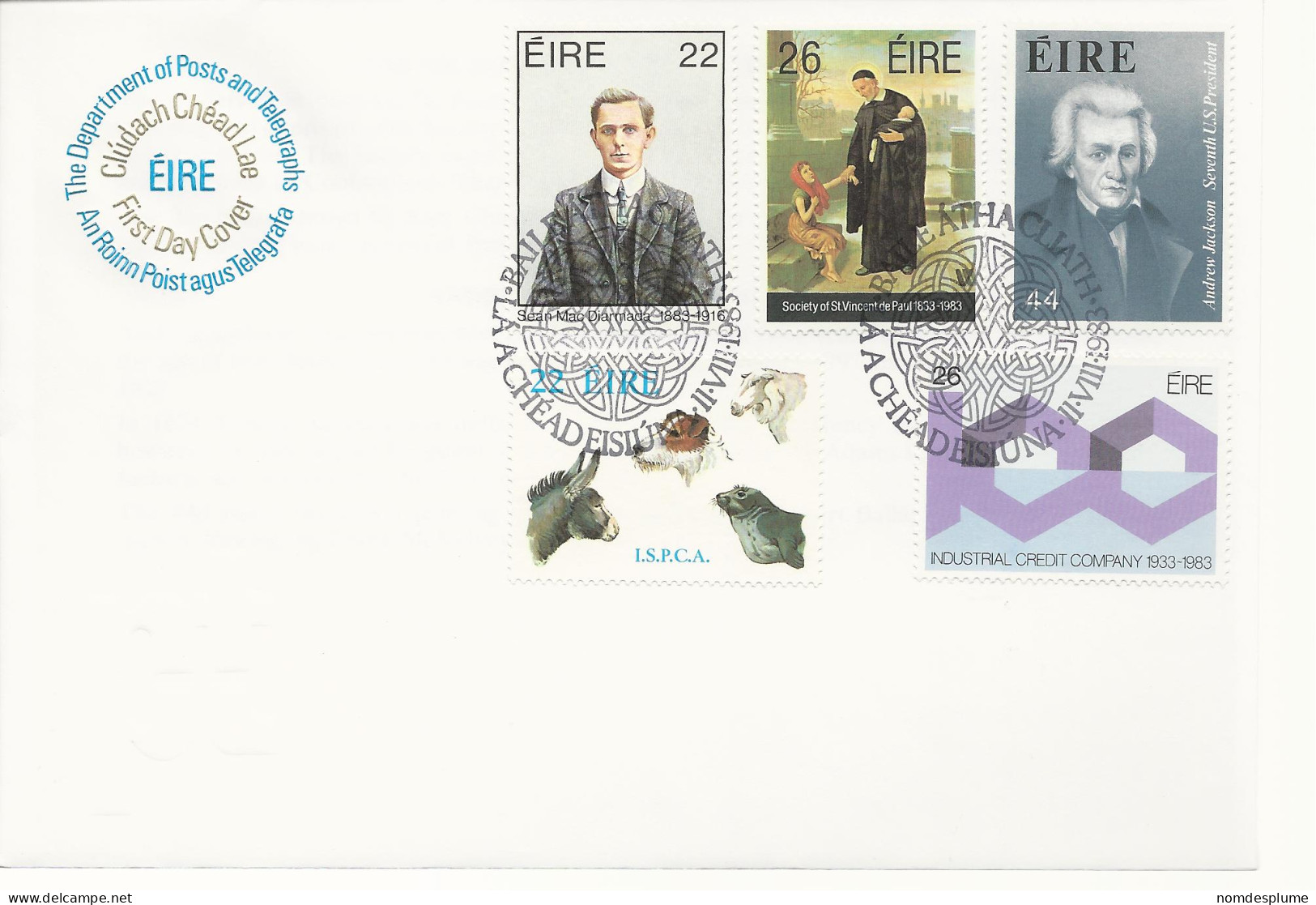 25065 ) Ireland First Day Cover FDC 1983 - FDC