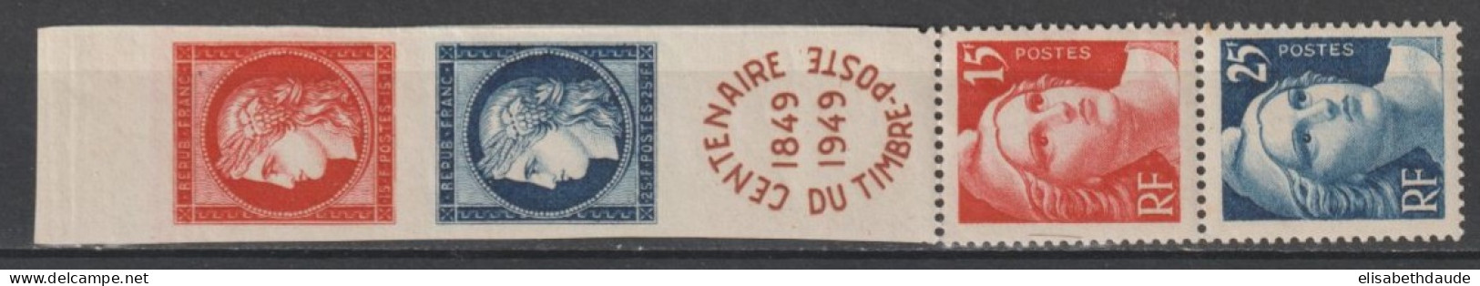 LIVRAISON GRATUITE A PARTIR DE 5 EUR D'ACHAT ! - 1949 - SERIE COMPLETE YVERT N°830/833 ** MNH - COTE = 16 EUR. - GANDON - Unused Stamps