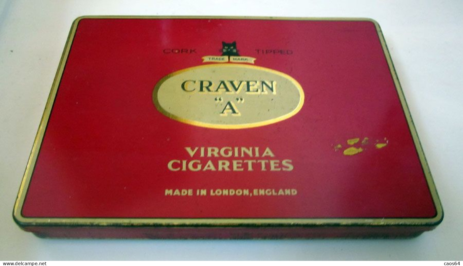 VIRGINIA Cigarettes Scatola Di Latta Vuota Vintage - Porta Sigarette (vuoti)