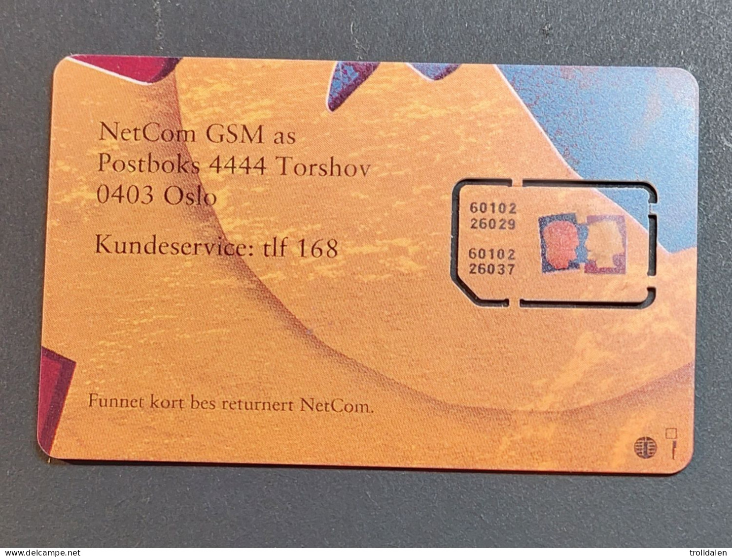 GSM Card ,Netcom - Norvège